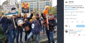 protesting at Climate March, Amsterdam